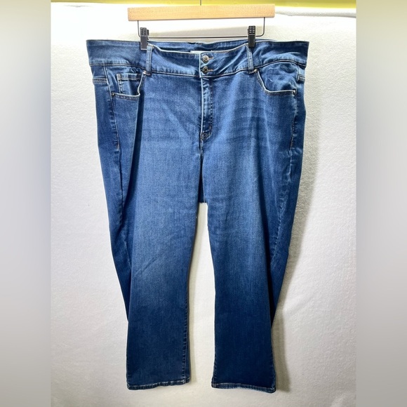 Lane Bryant Flex Magic High Rise Straight Jeans Womens 22W Plus Blue Denim 2222 - Picture 1 of 9